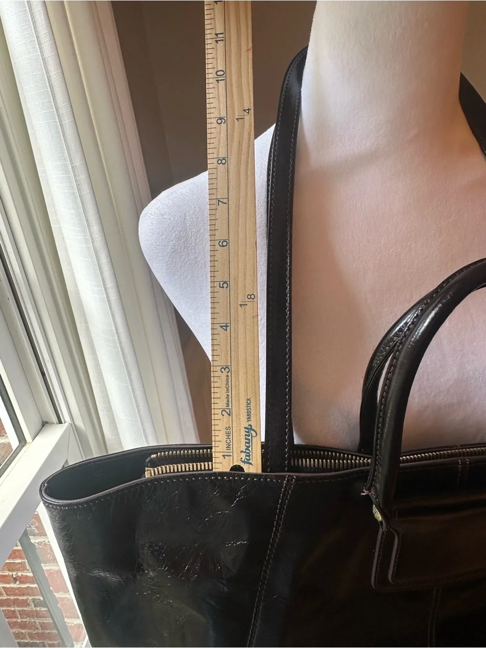 HOBO Black Leather Tote with Double Handles